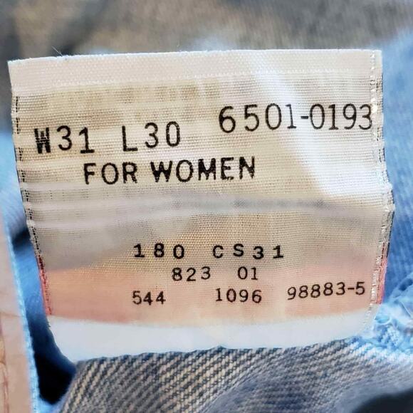 VTG 90's Levi's XX 501 Button Fly Jeans Woman's Size 31X30 Made in USA Flaw - Picture 11 of 12